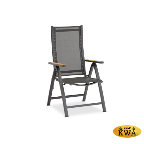 Timra T-R Комплект обеденной мебели антрацит/натуральный, алюминий/тик