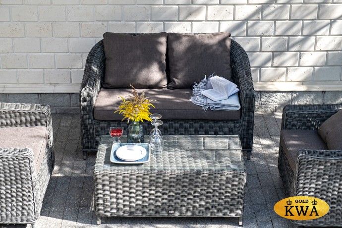 "Кон Панна" лаунж-зона из искусственного ротанга, цвет графит