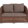 "Кон Панна" диван из искусственного ротанга двухместный, цвет коричневый