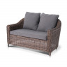 "Кон Панна" диван из искусственного ротанга двухместный, цвет коричневый