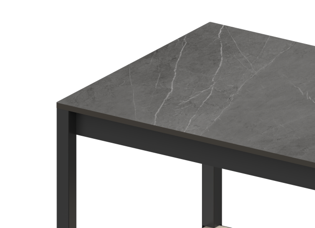 Cтол разделочный с мойкой Lounge B-02S-R, 90 см, дуб сонома/черный мрамор