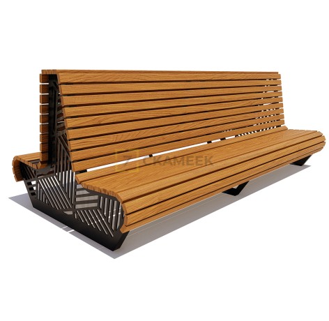 Скамейка уличная «Кисловодск» (лиственница 1,2)