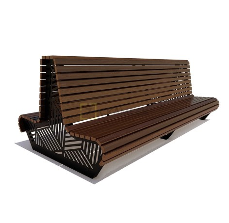 Скамейка уличная «Кисловодск» (лиственница 1,2)