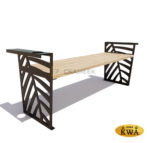 Скамейка парковая «Крым» без спинки (лиственница 1,8,30х60)