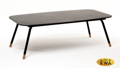 "Верона" журнальный стол из HPL 120х65, H40, каркас черный муар, цвет столешницы "серый гранит"