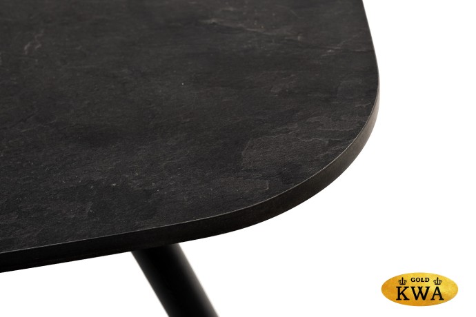 "Верона" журнальный стол из HPL 120х65, H40, каркас черный муар, цвет столешницы "серый гранит"