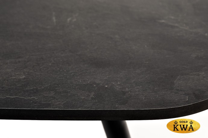 "Верона" журнальный стол из HPL 120х65, H40, каркас черный муар, цвет столешницы "серый гранит"