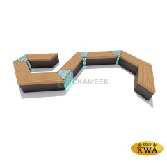 Модульная скамейка «Ребус» с подсветкой