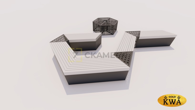 Модульная скамейка «Ребус» с подсветкой