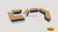 Модульная скамейка «Ребус» с подсветкой