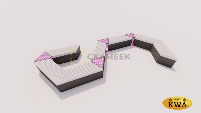 Модульная скамейка «Ребус» с подсветкой