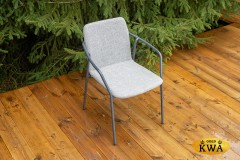 &quot;Марокко&quot; стул из текстилена nanotex, каркас алюминий темно-серый (RAL7024), цвет серый