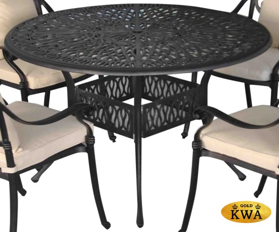 Стол из литого алюминия William 122 см