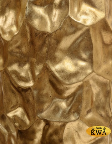 Кашпо TREEZ Effectory Metal Округлая чаша Design Crumple Сусальное золото в-55, д-55 см