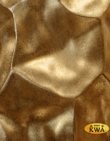 Кашпо TREEZ Effectory Metal Округлая чаша Design Crumple Сусальное золото в-55, д-55 см