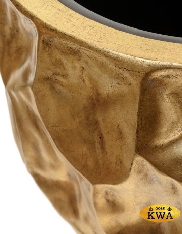 Кашпо TREEZ Effectory Metal Округлая чаша Design Crumple Сусальное золото в-55, д-55 см