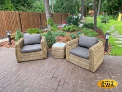 &quot;Кальяри&quot; кресло из искусственного ротанга (гиацинт), цвет соломенный