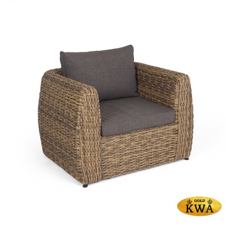 "Кальяри" кресло из искусственного ротанга (гиацинт), цвет соломенный