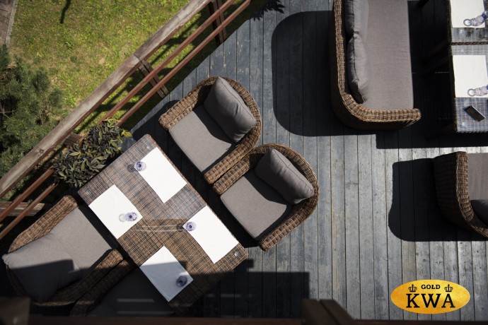 "Кон Панна" кресло из искусственного ротанга, цвет коричневый