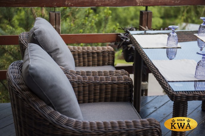 "Кон Панна" кресло из искусственного ротанга, цвет коричневый