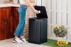 Мусорный бак на 80л TOOMAX, антрацит