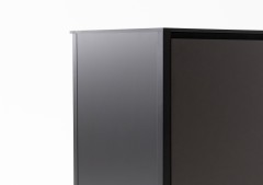 Шкаф напольный с мойкой Lounge D-10S, 60 см, черный/серый каспий
