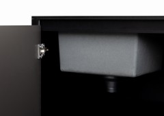 Шкаф напольный с мойкой Lounge D-10S, 60 см, черный/серый каспий