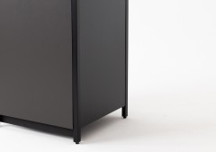 Шкаф напольный с мойкой Lounge D-10S, 60 см, черный/серый каспий
