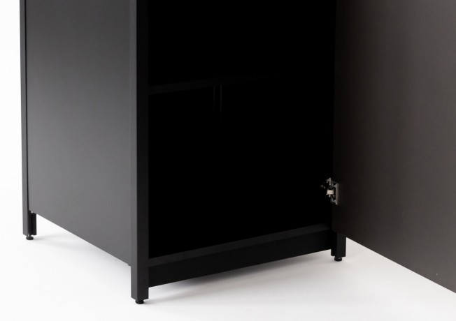 Шкаф напольный с мойкой Lounge D-10S, 60 см, черный/серый каспий