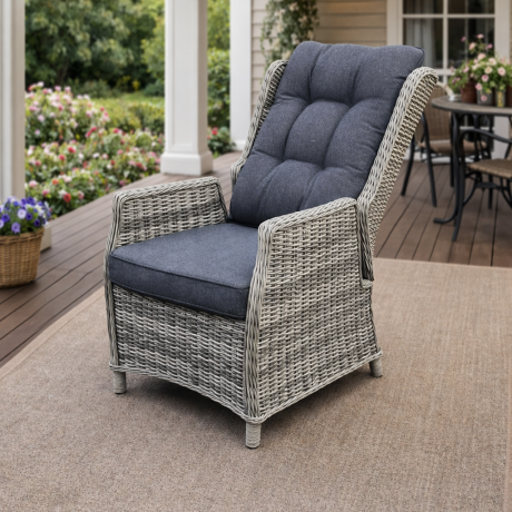 Кресло-реклайнер LUIZA серое