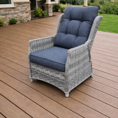 Кресло-реклайнер LUIZA серое