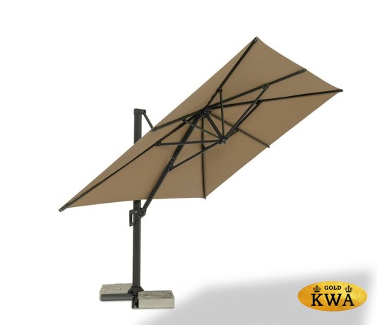 "Римини" зонт уличный 3х3м на боковой алюминиевой опоре, тент бежевый