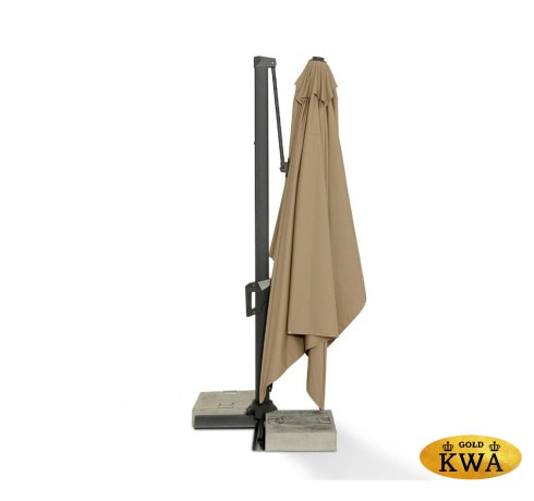 "Римини" зонт уличный 3х3м на боковой алюминиевой опоре, тент бежевый