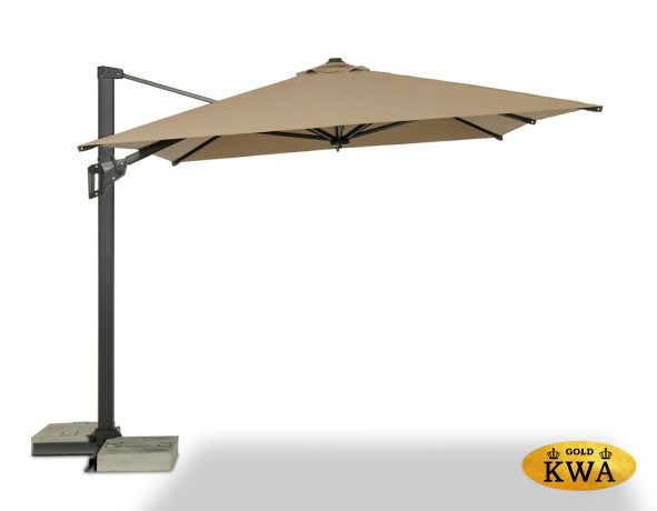"Римини" зонт уличный 3х3м на боковой алюминиевой опоре, тент бежевый