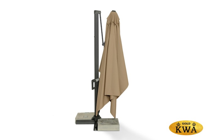 "Римини" зонт уличный 3х3м на боковой алюминиевой опоре, тент бежевый