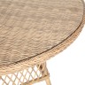 "Эспрессо" плетеный круглый стол, диаметр 118 см, цвет соломенный
