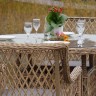 "Эспрессо" плетеный круглый стол, диаметр 118 см, цвет соломенный