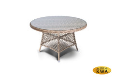 &quot;Эспрессо&quot; плетеный круглый стол, диаметр 118 см, цвет соломенный