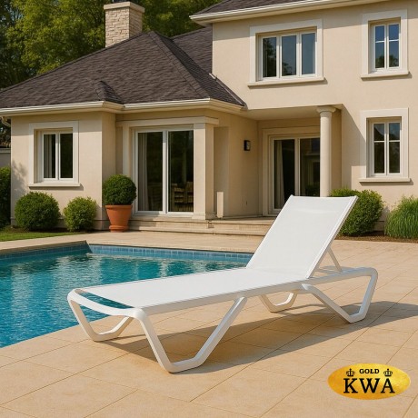 Алюминиевый шезлонг ENZO белый
