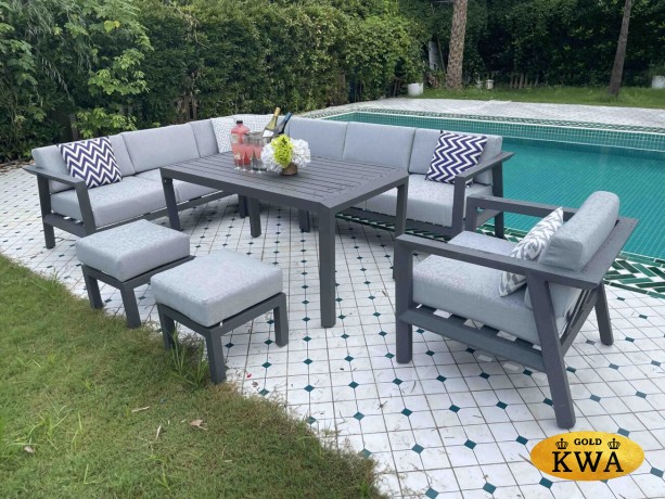 Угловой диван из алюминия Graphite