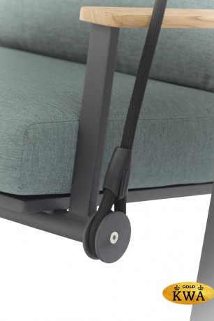 Malmo Качели антрацит/зелёный, алюминий/тик