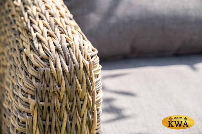 "Кальяри" диван из искусственного ротанга (гиацинт) трехместный, цвет соломенный