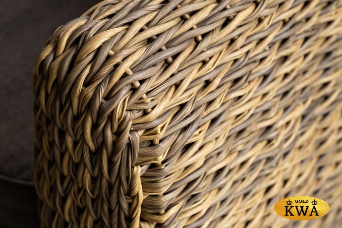 "Кальяри" диван из искусственного ротанга (гиацинт) трехместный, цвет соломенный