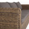 "Кальяри" диван из искусственного ротанга (гиацинт) трехместный, цвет соломенный