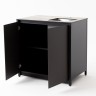 Шкаф напольный с мойкой Lounge D-04S-R, 90 см, черный/серый каспий