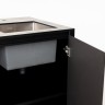 Шкаф напольный с мойкой Lounge D-04S-R, 90 см, черный/серый каспий