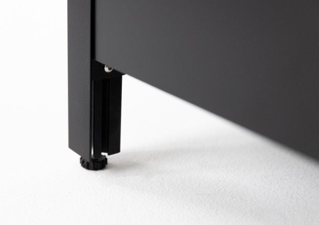 Шкаф напольный с мойкой Lounge D-04S-R, 90 см, черный/серый каспий