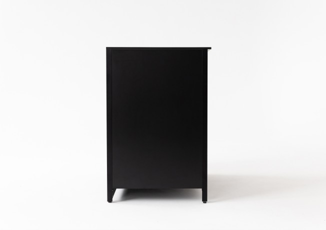 Шкаф напольный с мойкой Lounge D-04S-R, 90 см, черный/серый каспий