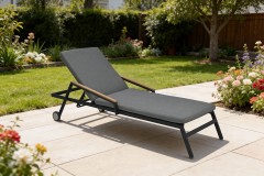 НИЦЦА шезлонг лежак алюминий текстилен