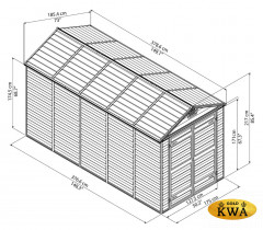 Хозблок из поликарбоната SKYLIGHT 6 ФУТОВ(6*12)